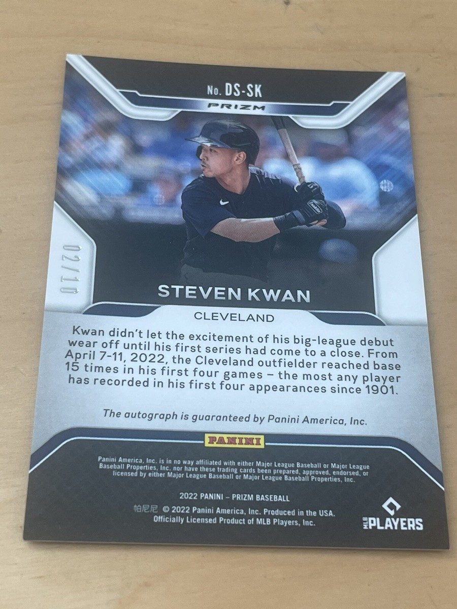 Steven Kwan Guardians Prizm Baseball 2022 Autograph Auto Debut 