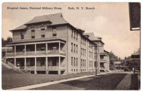HOSPITAL ANNEX NATIONAL MILITARY HOME BATH NY VINTAGE POSTCARD 0621 21