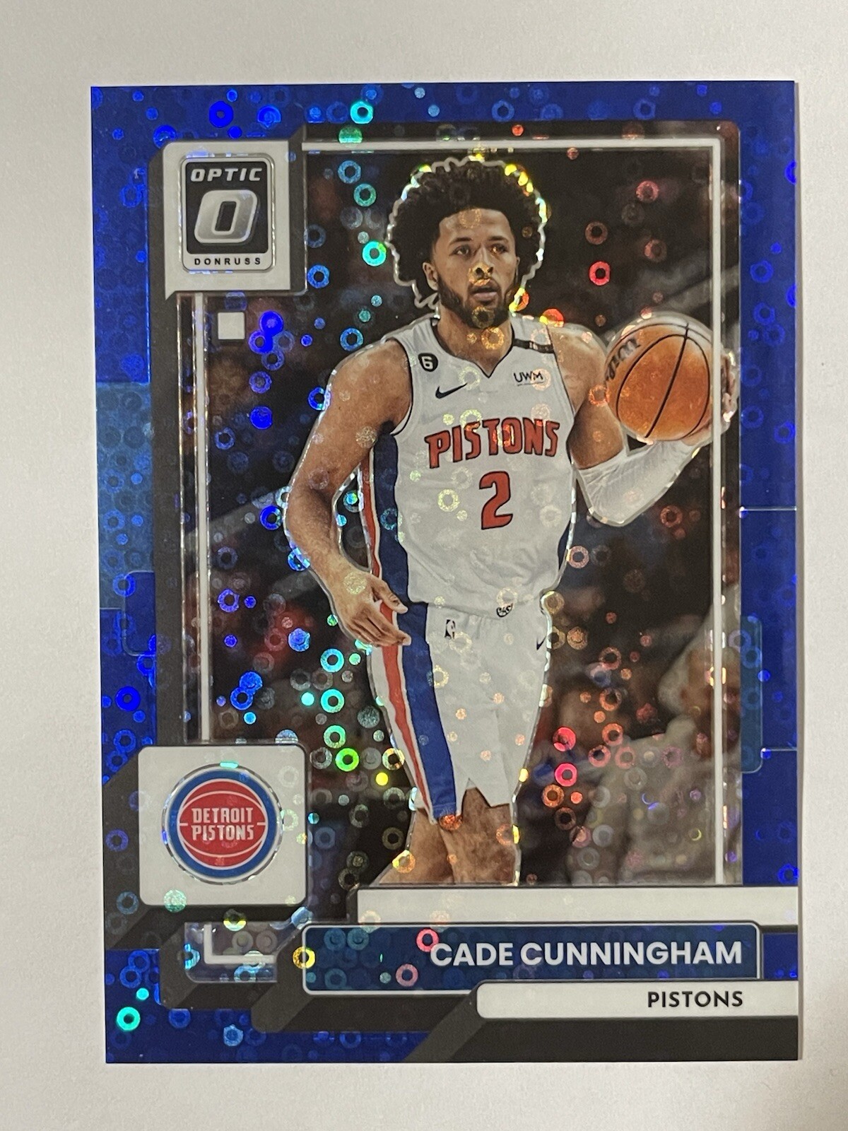 2022-23 Panini Donruss Optic Cade Cunningham Blue Disco /49 #92