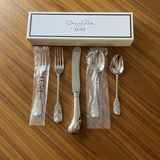 LUNT SILVERSMITHS By Oscar Stainless Silverware Flatware 5 pc Oscar de La Renta