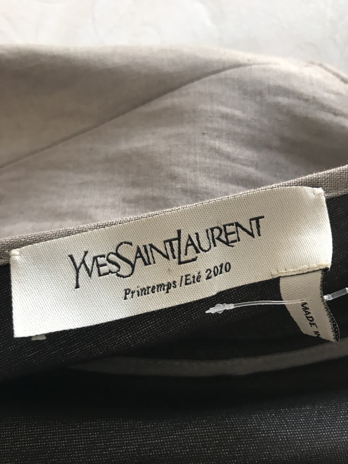 Yves Saint Laurent grey linen dress