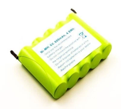 GENERISCH / HERSTELLER ECO Batería 6V 800mAh 4,8Wh Ni-MH Intercambio Universal con Bandera de Soldadura AA Mignon