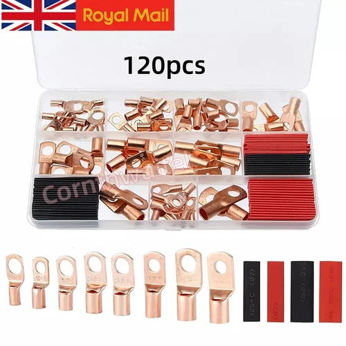 Heavy Duty Battery Cable Crimping Tool Wire Lug Crimper Terminal Copper Lugs Kit - Picture 15 of 30