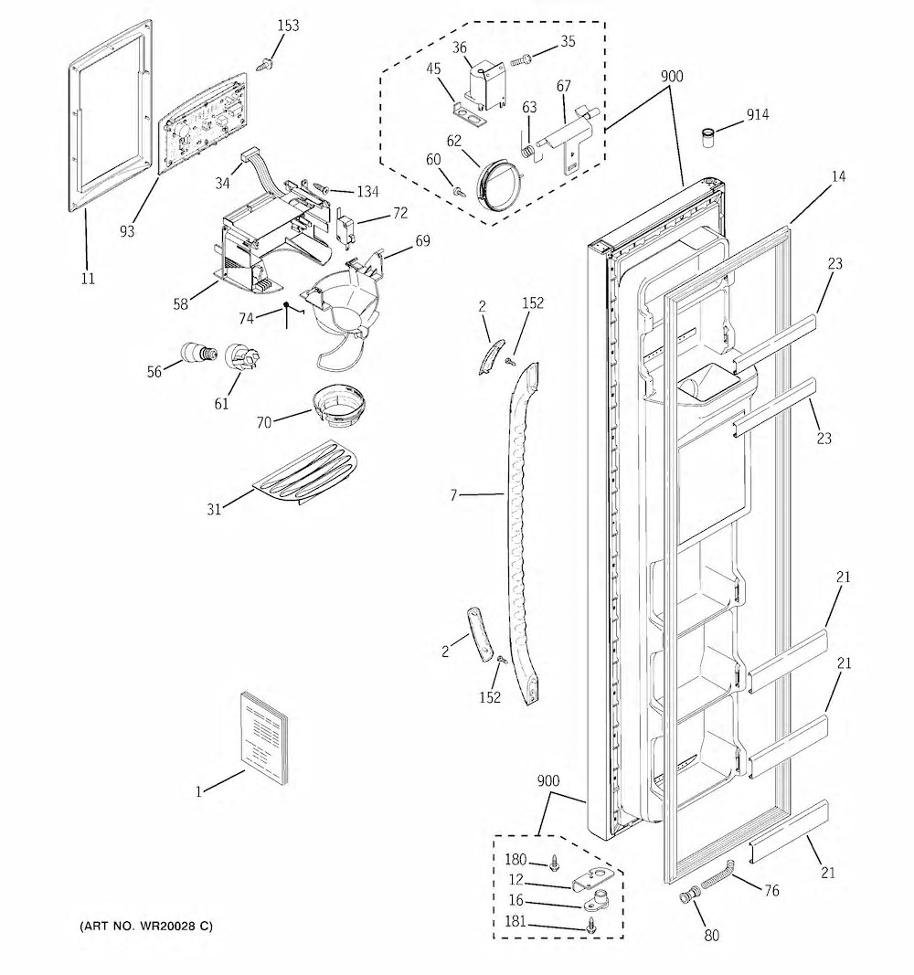 Microinterruptor Para Dispensador De Hielo De Neveras GE Y Kenmore - Repuesto WR23X366