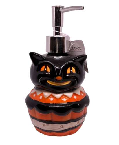 Distributeur de savon à cupcake chat noir Johanna Parker Transpac Halloween neuf - Photo 1 sur 2