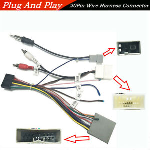 1*Car Stereo 20Pin Wiring Harness Connector Wire For 1 2 Din Android