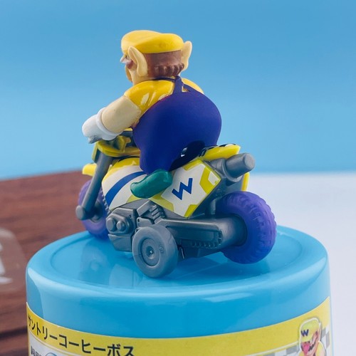 Wario Mario Kart Wii Pull Back Bike Figure Suntory Boss coffee 2008 Japan Rare - Picture 4 of 12