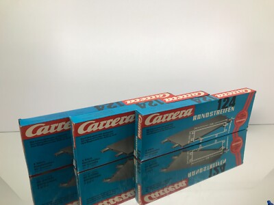 3x CARRERA 124 20610 4 STRAIGHT BORDER SLOT CAR TRACK -L34.6cm- GOOD IN BOX