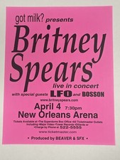 Britney Spears Concert Poster 2000 New Orleans Pink