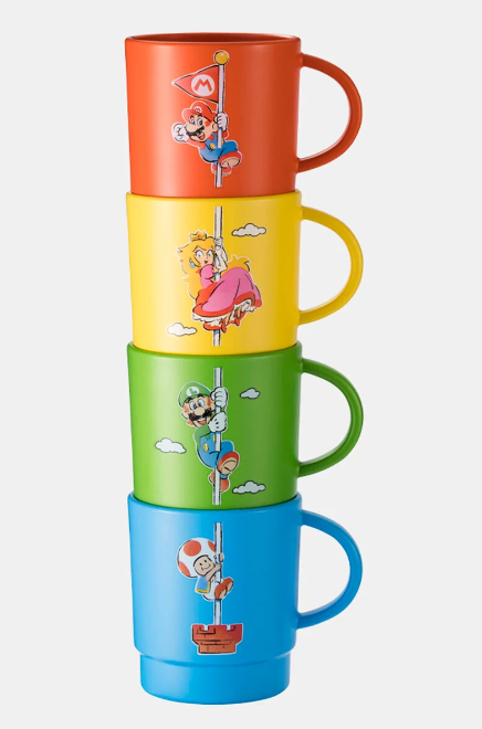 Nintendo Tokyo/Osaka limited Stacking Cup Set of 4 Super