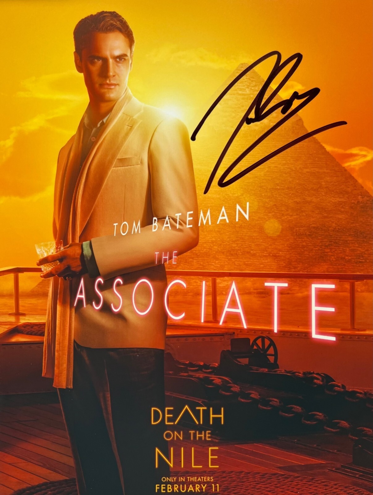 Death On The Nile Tom Bateman Signed 8x10 Photo Ebay