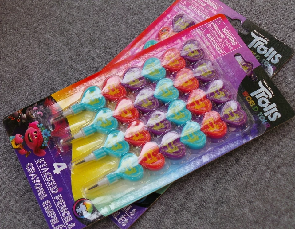 Lápices apilados Trolls World Tour | Favores de fiesta | Relleno de medias Foto 4 de 4