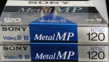 NEW 2-Pack Sony Metal MP 120 min 8mm Camcorder Video Cassette Tape P6-120MP 