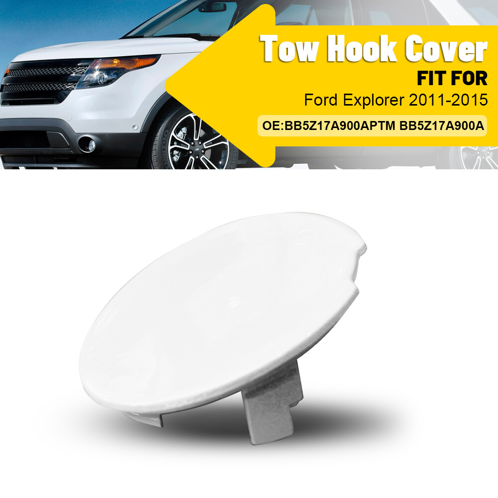 Ford Explorer 2011-2015 Front Bumper Tow Hook Cover White BB5Z17A900APTM