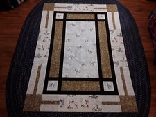 Snowman  Friends/Snowflakes Themed Fabric Handmade Quilt-Top 53"  73" 