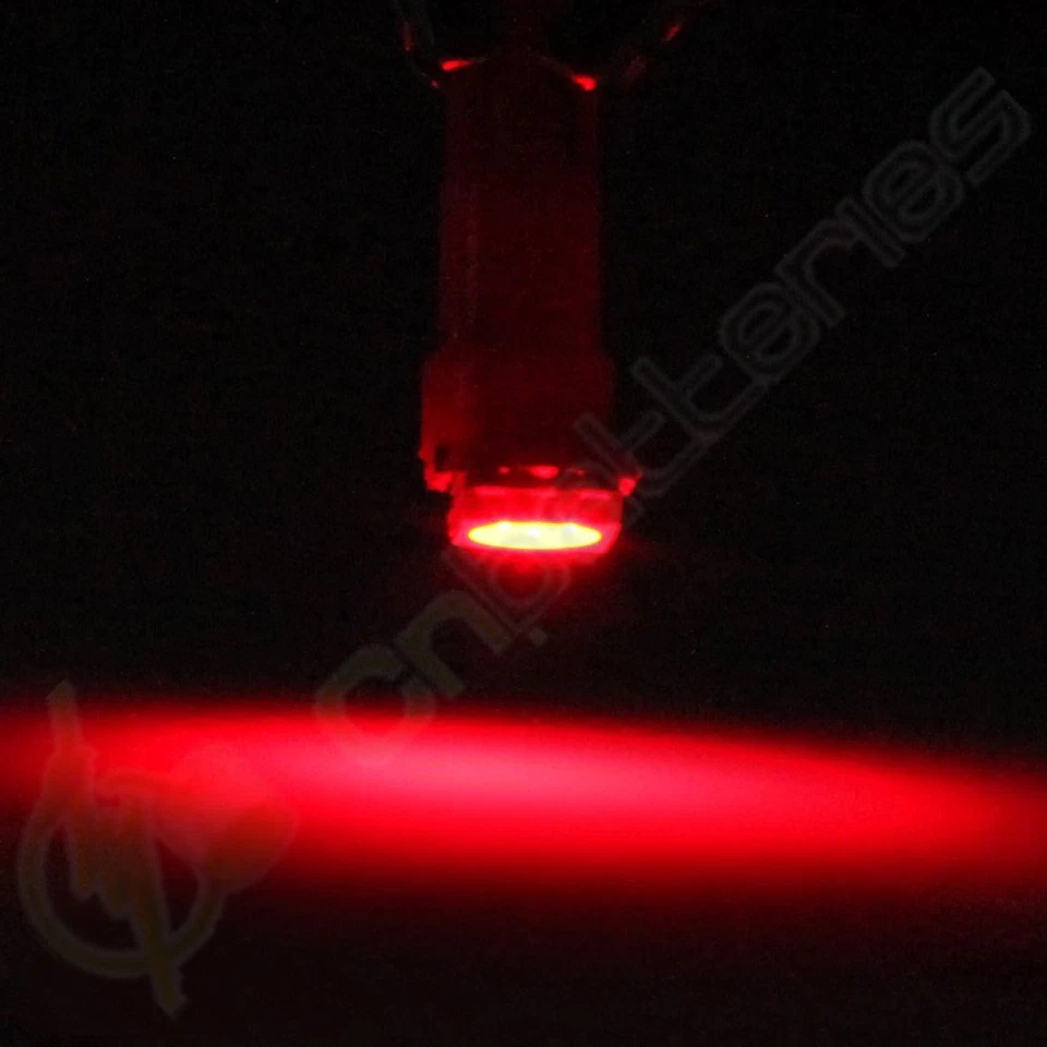 10x 58 70 73 74 T5 1SMD Dashboard Gauge LED Wedge Bulb Pure Red Light For Honda - Image 3 of 4