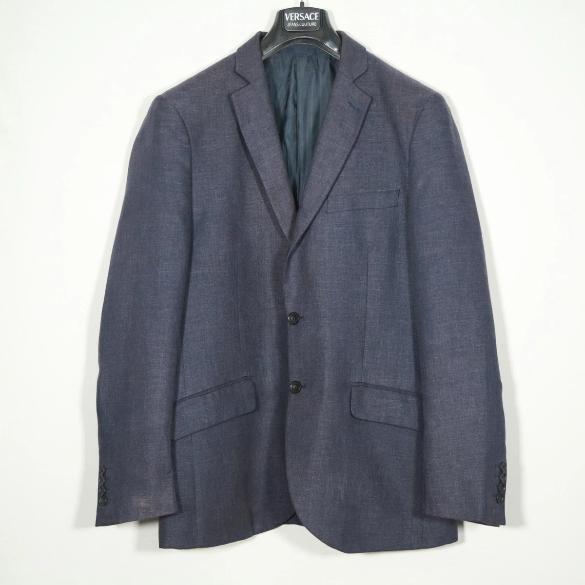 Hammond Co Patrick Grant Single Breasted Linen Blazer Grey