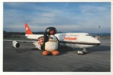 1993 Aircraft Airplane Aviation PINGU flegt Swissair Switzerland Postcard Old