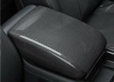 Carbon Fiber Center Console Armrest Box Cover Trim For Audi Q5 SQ5 2018-2023 