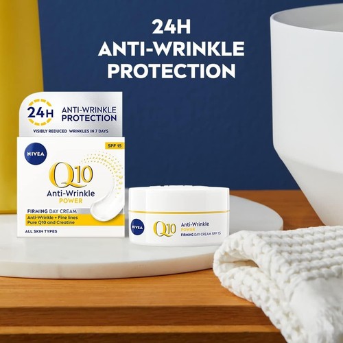 NIVEA Q10 Anti Wrinkle Day Cream Power Firming SPF 15 (50 ml), Anti-Wrinkle - Picture 5 of 6