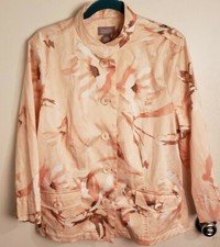 Chico's Women's Light Weight Floral Button Up Long Sleeve Blazer sz 3 21-20