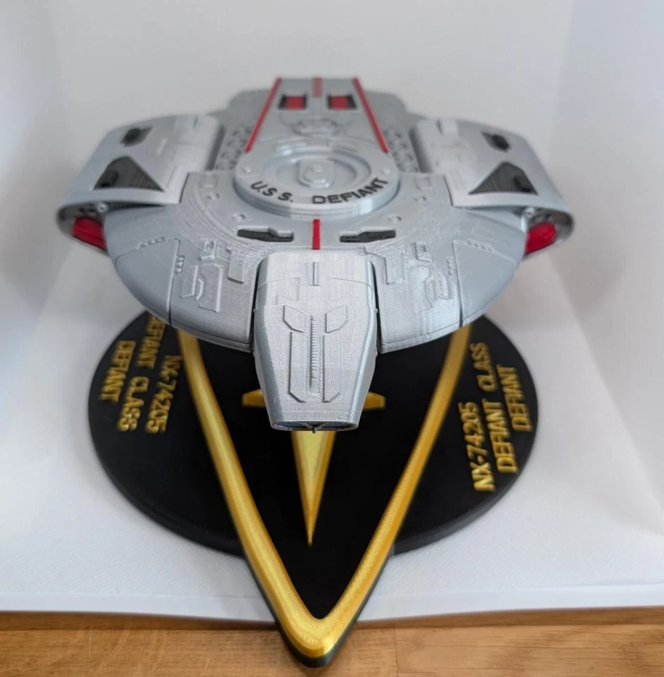 Defiant Starship Model with stand- Deep Space Nine - Highly Detailed 3D Printed - Image 2 of 4