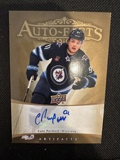 2023-24 Upper Deck Artifacts Hockey Cole Perfetti #RAF-CP Retro Auto Facts RC