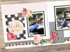 Senior Photoshoot Scrapbook Pages, 12 by 12 Girl Layouts, Senior Girl Pages