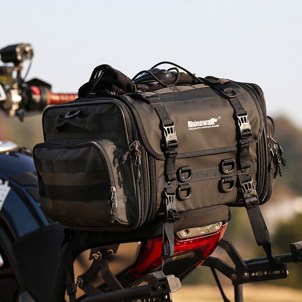 Rhinowalk Motorcycle Rear Bag 33-45L Internal Waterproof Travel