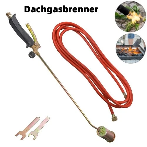 Dachgasbrenner Gasbrenner Handbrenner m. Gasfluss-Einstellknopf für Gasflaschen - Bild 1 von 11