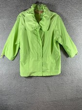 Lilly & Van Womans Green Anorak Jacket Full Zipper Size M