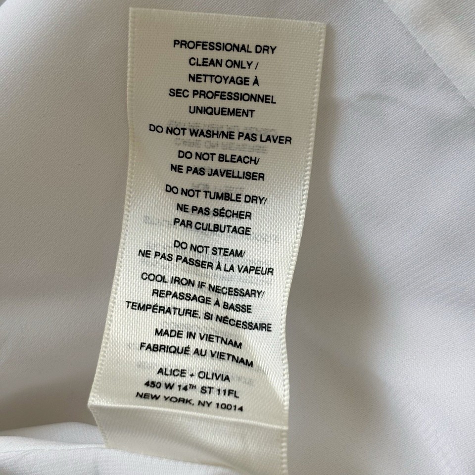 Alice+Olivia Dress Size 6 Emilie Sheath White Black eBay