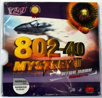 729 RITC Mystery III 802-40 Short Pips-Out Table Tennis Rubber/Sponge, New, USD