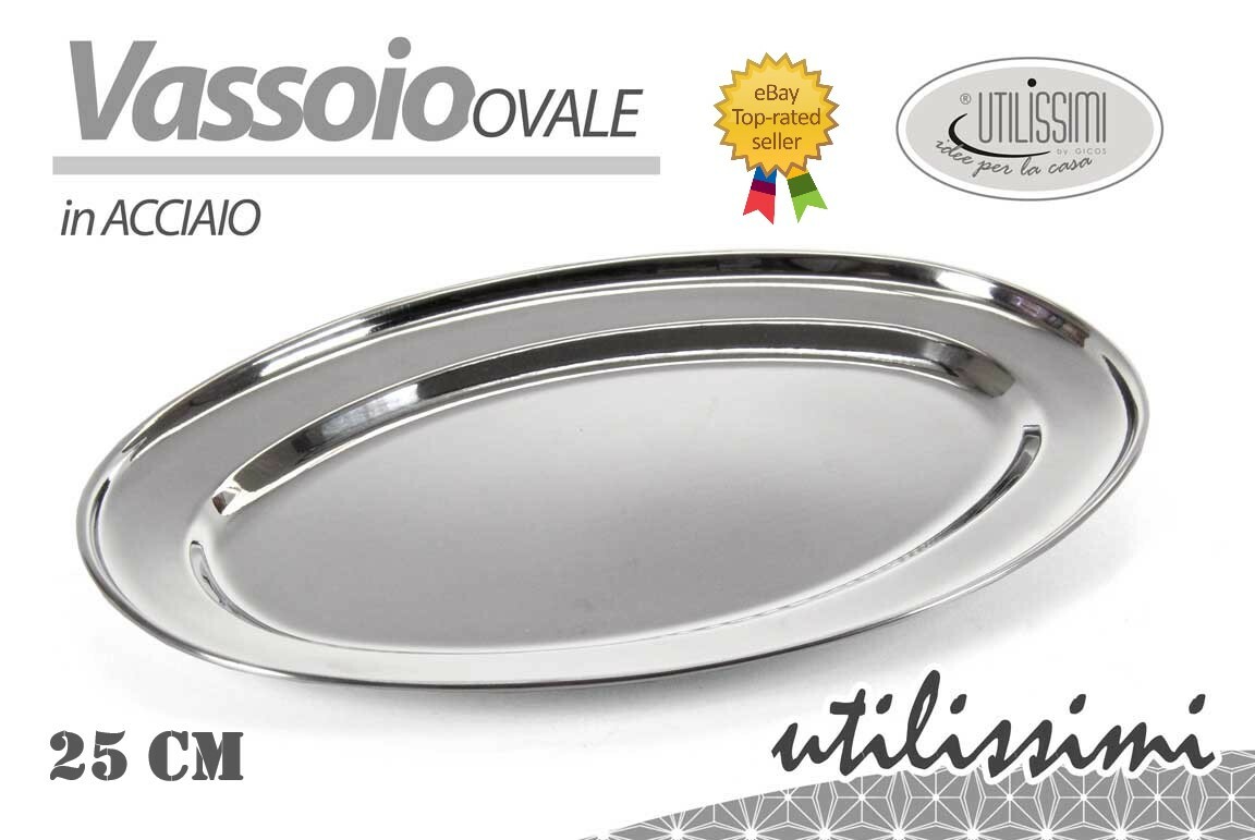 Set Di 3 Piatti Da Portata Ovali In Acciaio Inox - Ideali Per Servire In Modo Elegante - Foto 5