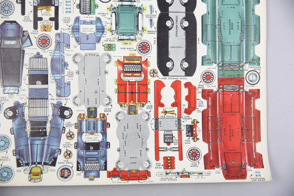 Vintage 1953 Nash Model Car Kit Dealer Promo Punch Out Cardstock toy playset - Image 4 of 4