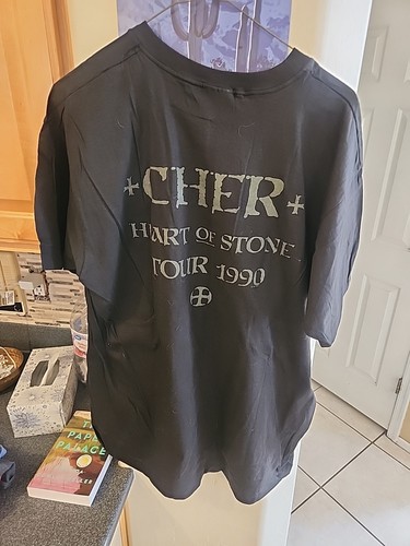1990 CHER HEART OF STONE TOUR BLACK TSHIRT..XL MADE IN USA - Picture 3 of 3