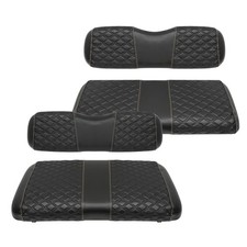 SAMXOMAP Golf Cart Seat For EZGO TXT 1994-2013 Front and Rear Seat, Black
