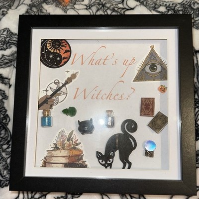 #5 Spooky Is A Way Of Life 3D Halloween Handarbeit Kunst Bild OOAK Goth Hexe