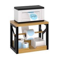 Label Holder for Rolls and Fan-Fold Labels,Wooden Thermal Label Roll Holder f...