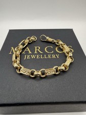 9ct Gold Gypsy Bracelet 7" 7.5mm 17.4g approx
