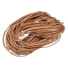20 Yards 1mm Round Leather Cord Lacing String for DIY Crafts Pure Brown