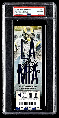 Jared Goff Autograph Signed 11/20/16 Debut Game Rams V Dolphins Ticket (Auto PSA - Picture 1 of 4