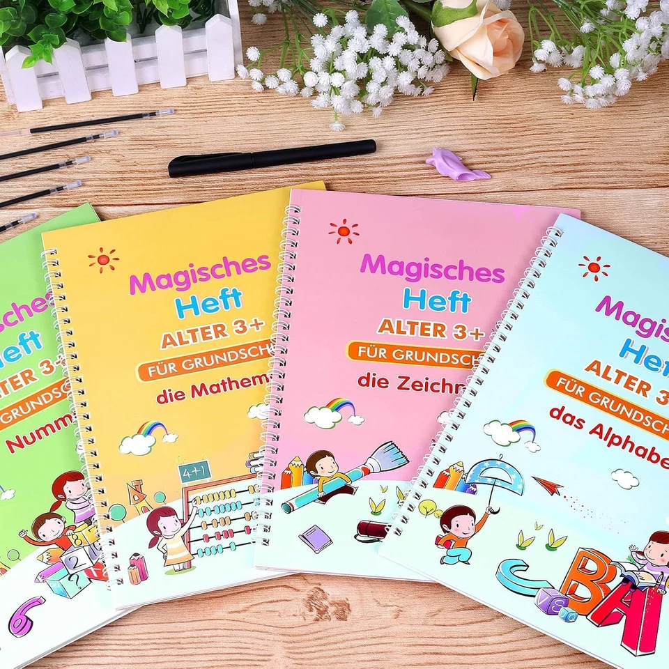 Multifunktionales Magisches Heft Set für Kalligraphie, Zahlen und Buchstaben - Bild 4 von 4