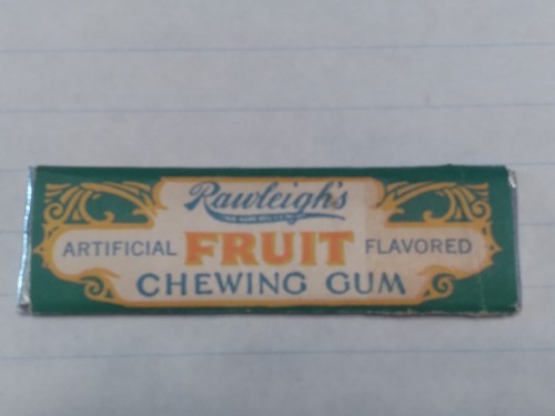Vtg 1920's  American Chewing Gum Wrapper Full Stick Rawleigh's Fruit
