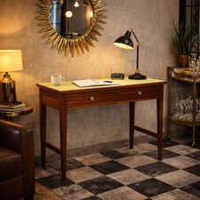 Bureau Vintage Acajou Hêtre Design Italie des Années 50-60 Restauré