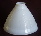 White Milk Glass Lamp SHADE ~2¼ x 8 x 5¾ Cone Diffuser ~ Waffle, Corning, Vtg.