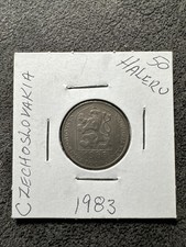 1983 CZECHOSLOVAKIA 50 Haleru. Non Magnetic. KM 89