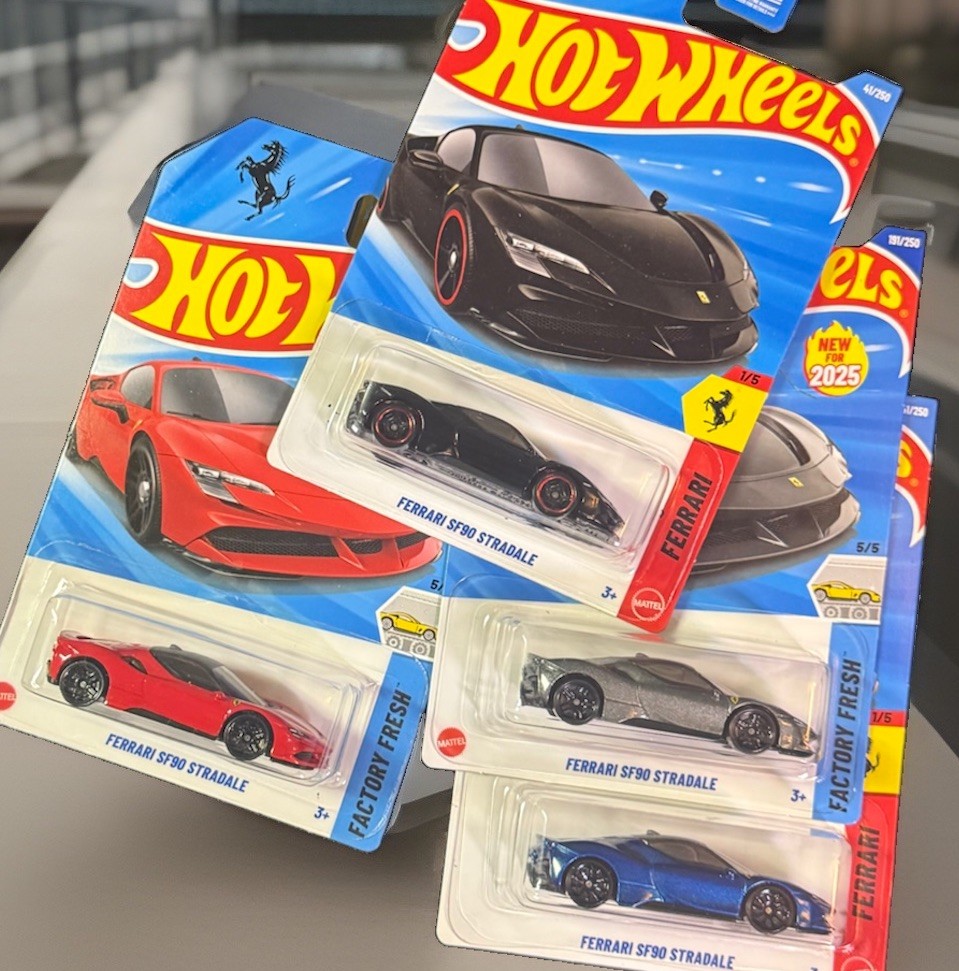 2025 Hot Wheels Factory Fresh Ferrari & 2026 Ferrari: SF90