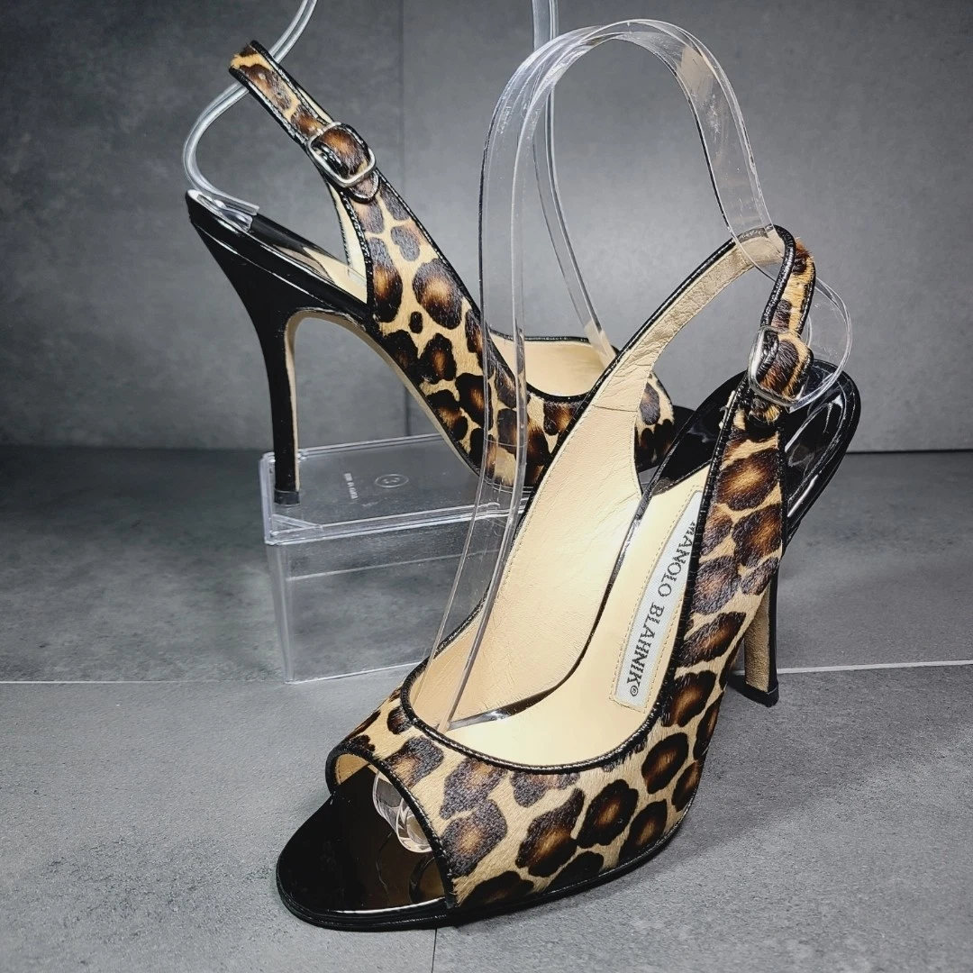 Manolo Blahnik Women's Animal Print Slingback Heels for sale | eBay