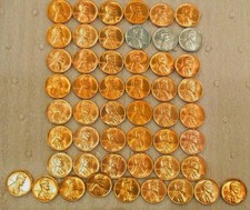 1941 Pds - 1958 Pd Red About Uncirculated To Unc Lincoln Wheat Cent Set
